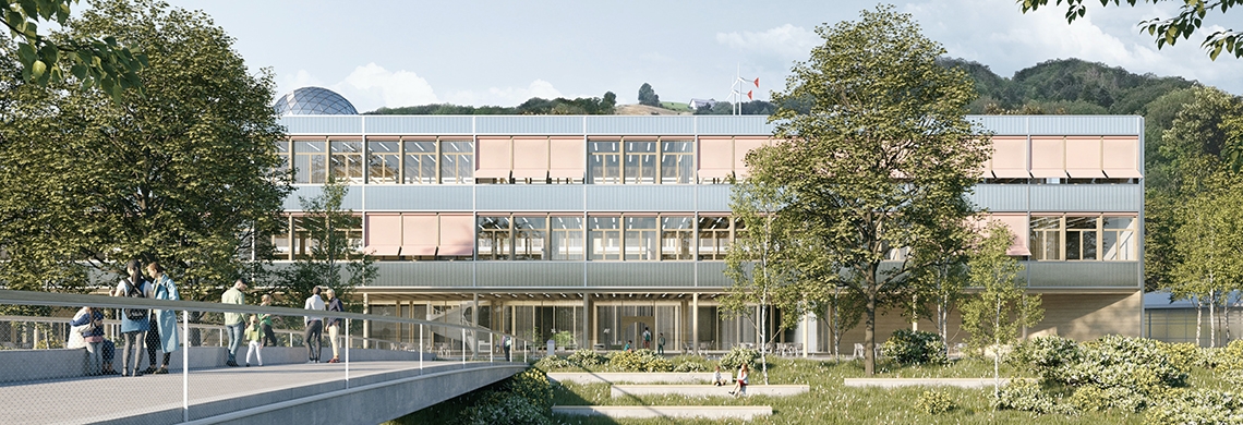 Visualisierung Neubau Kantonsschule Wattwil